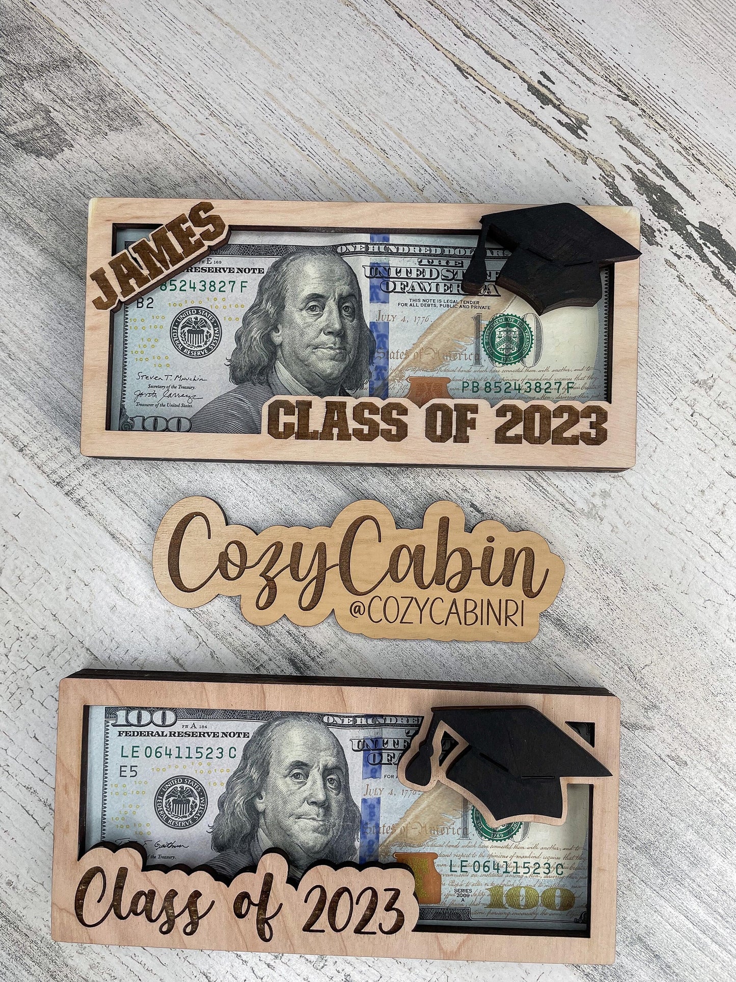 Graduation Money Gift Holder | High School Grad Money Gift Card Holder | Wooden Money Gift Box