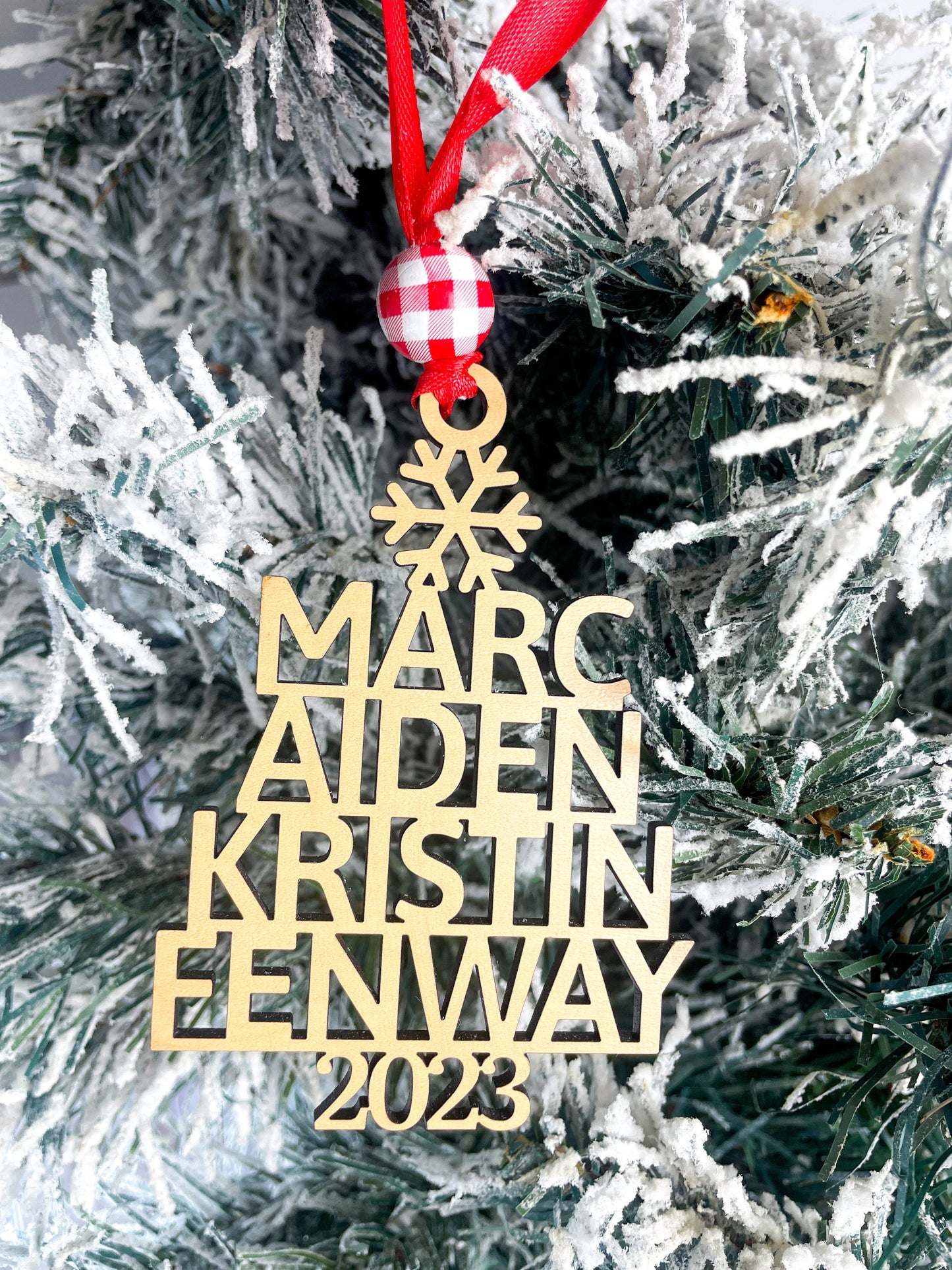 Family Name Tree Ornament, 2024 Family Ornament, Name Ornament, Ornament for the whole family, Entire Family Name Ornament