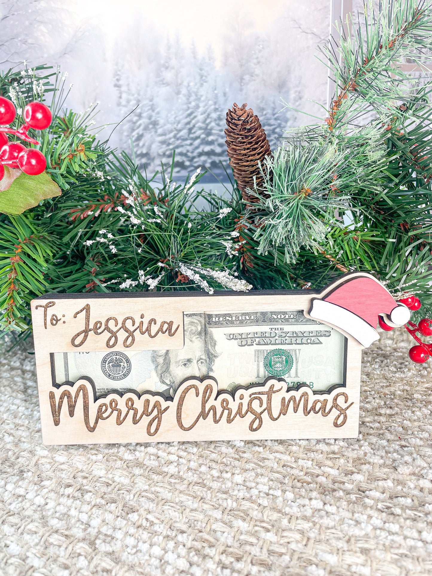 Christmas Money Cash Gift Card Holder