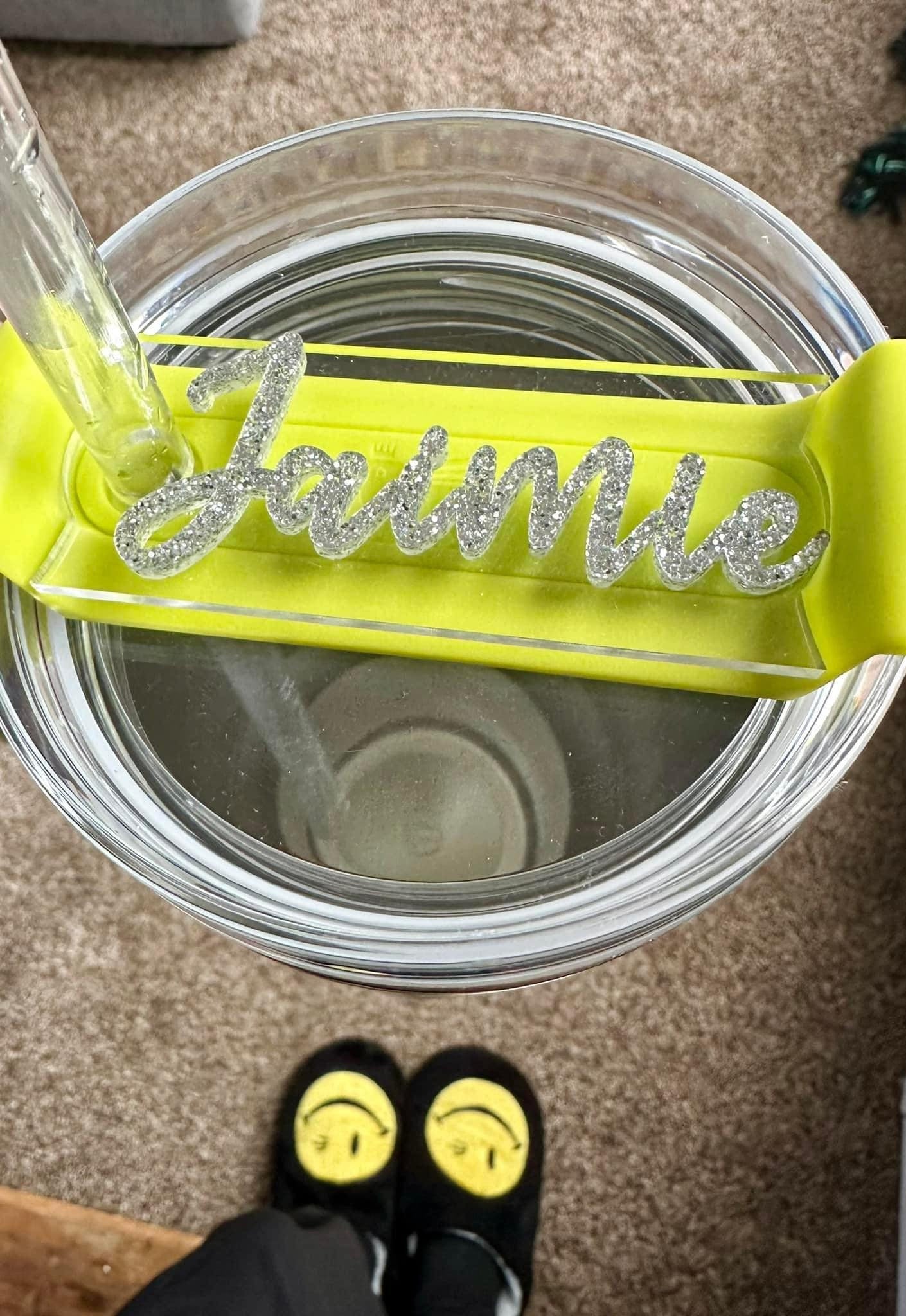 Tumbler Topper Name Plate | Tumbler Topper | Tumbler Accessory
