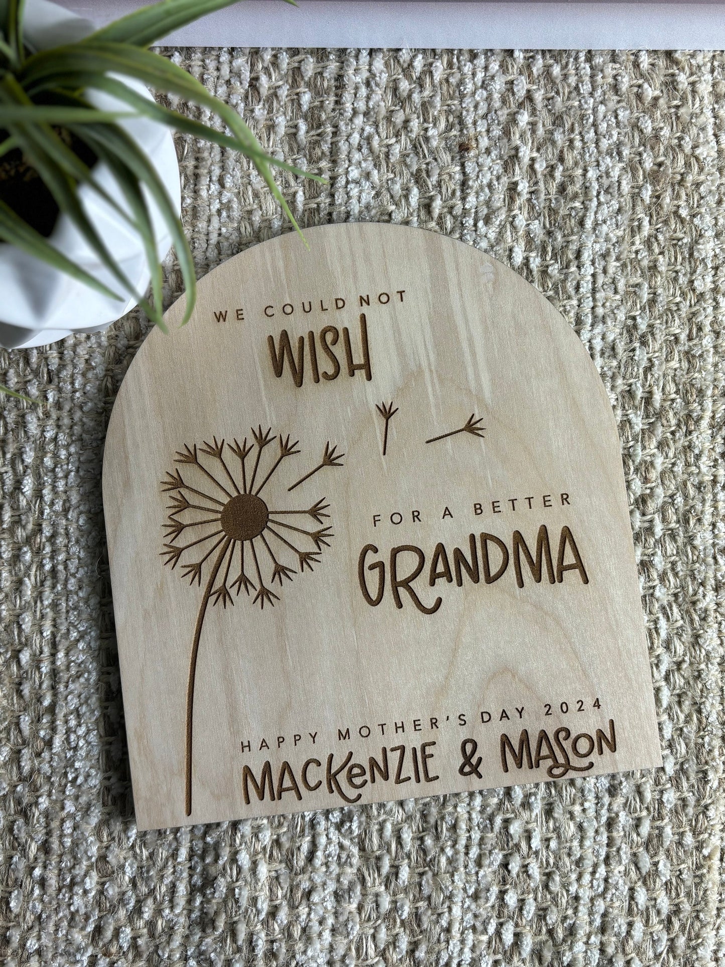 Sign for Mothers Day from kids , Wish Sign for Mothers Day, Mother's Day Gift from kids, fingerprint keepsake, DIY Handprint