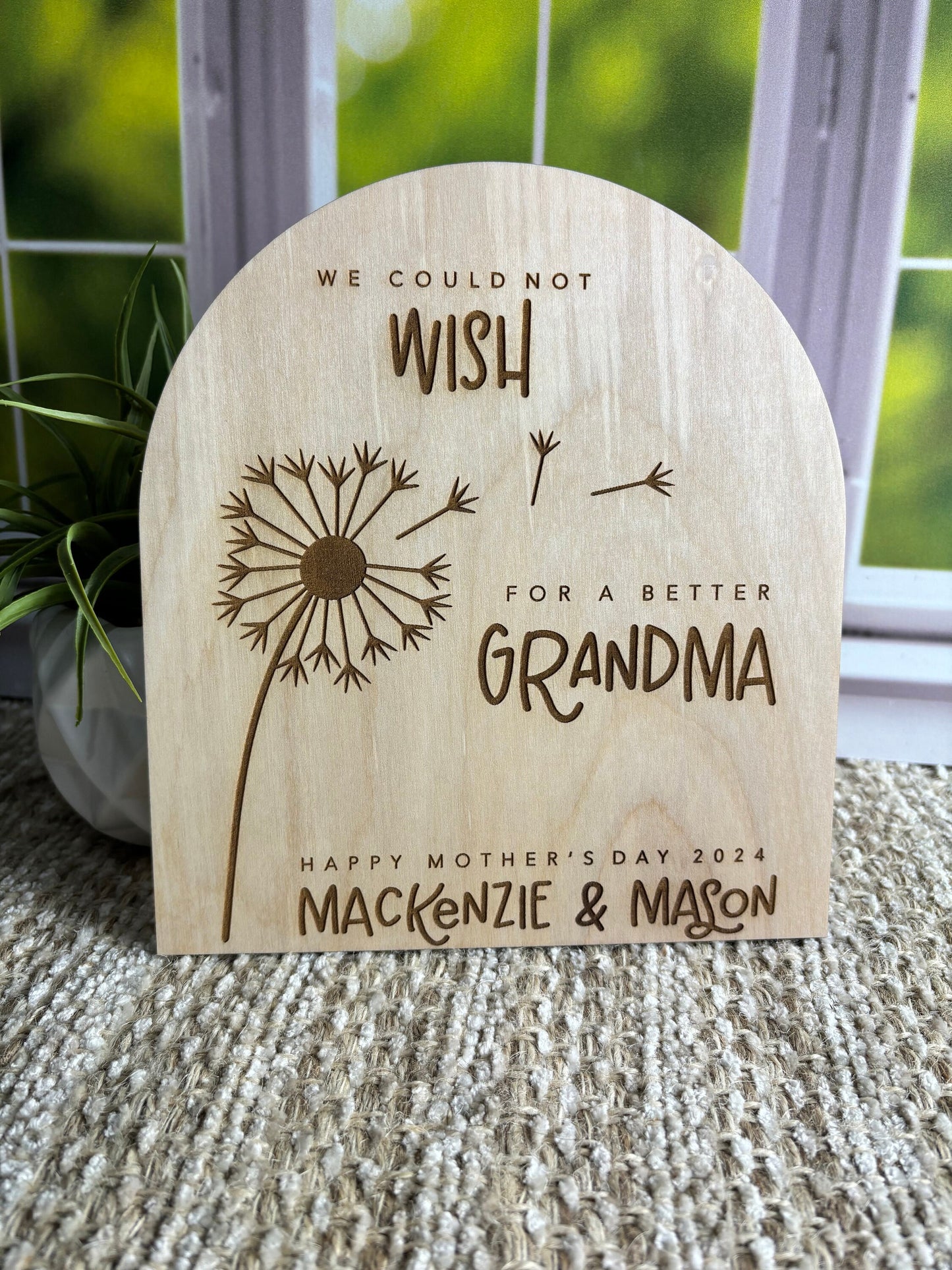Sign for Mothers Day from kids , Wish Sign for Mothers Day, Mother's Day Gift from kids, fingerprint keepsake, DIY Handprint