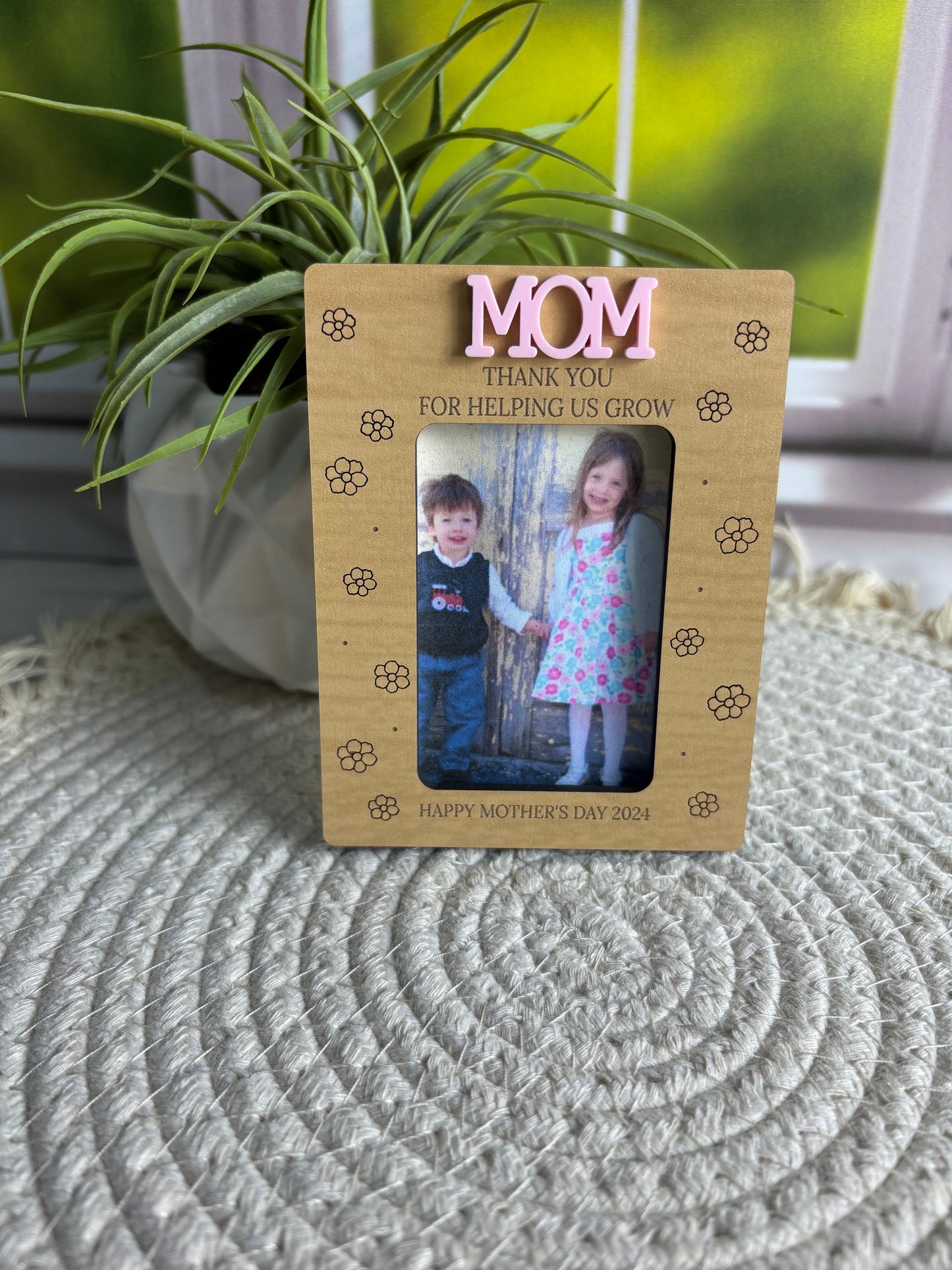 Refrigerator Mother’s Day Photo Magnet, Mother’s Day Gift, Photo Frame, Gift for Mom, Gift for Grandma, Mother’s Day Picture Frame