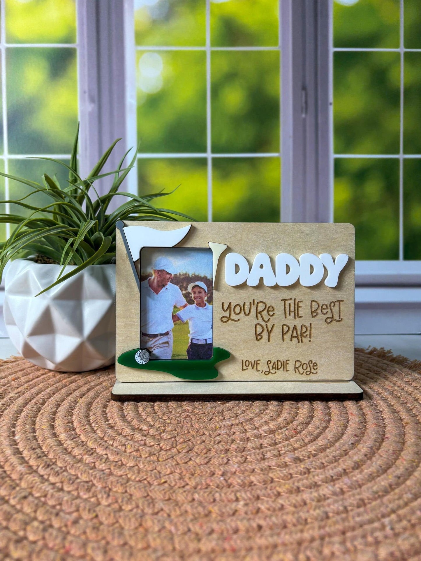 Best By Par Picture Frame, Fathers Day Golf Photo Stand, Fathers Day Picture Frame, Golfing Theme Photo Frame, Fathers Day Gift From Kids