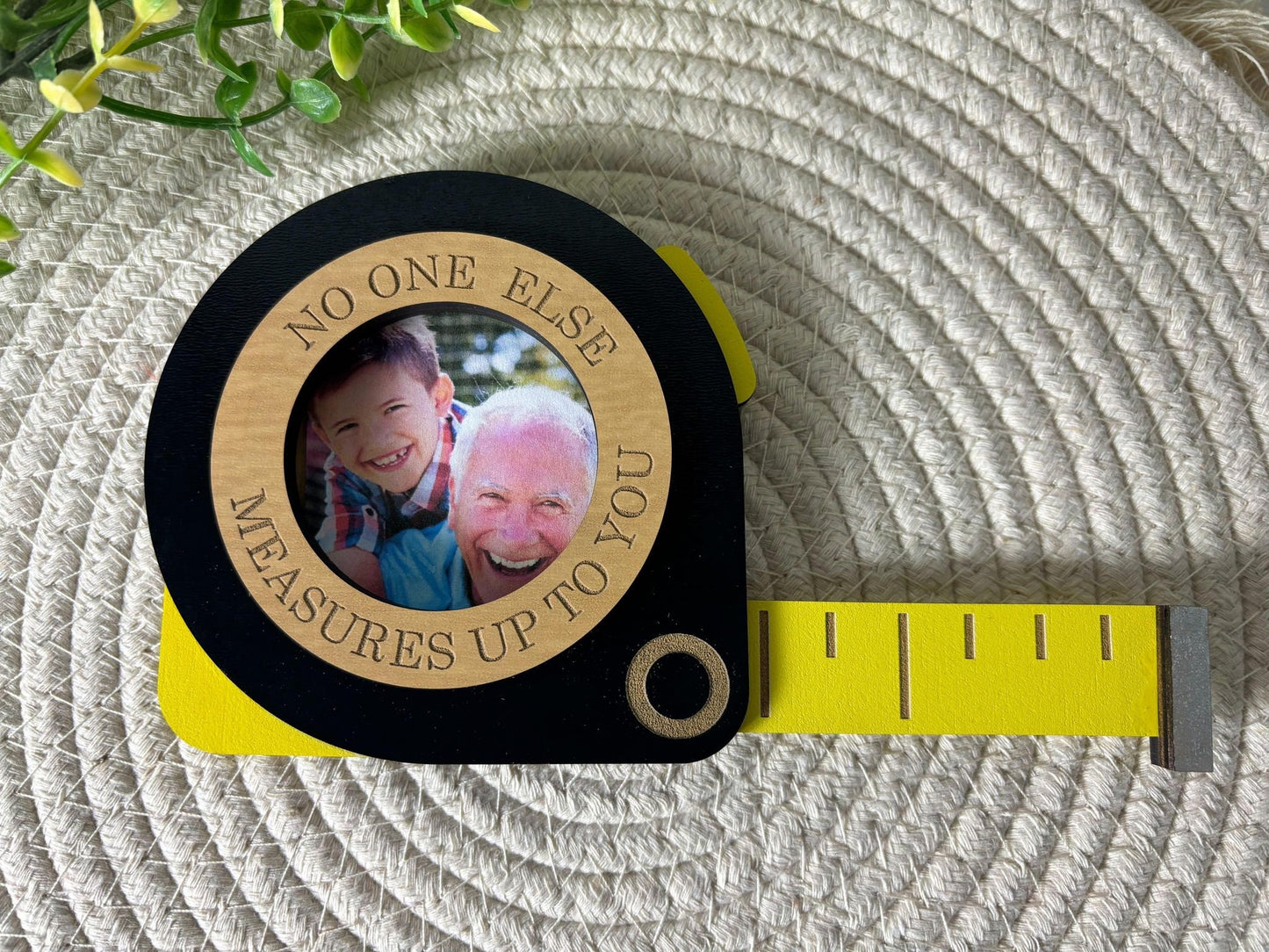 Father's Day Refrigerator Photo Magnet, No One Else Measures Up to You Photo Frame, Gift for Dad, Father's Day Picture Frame