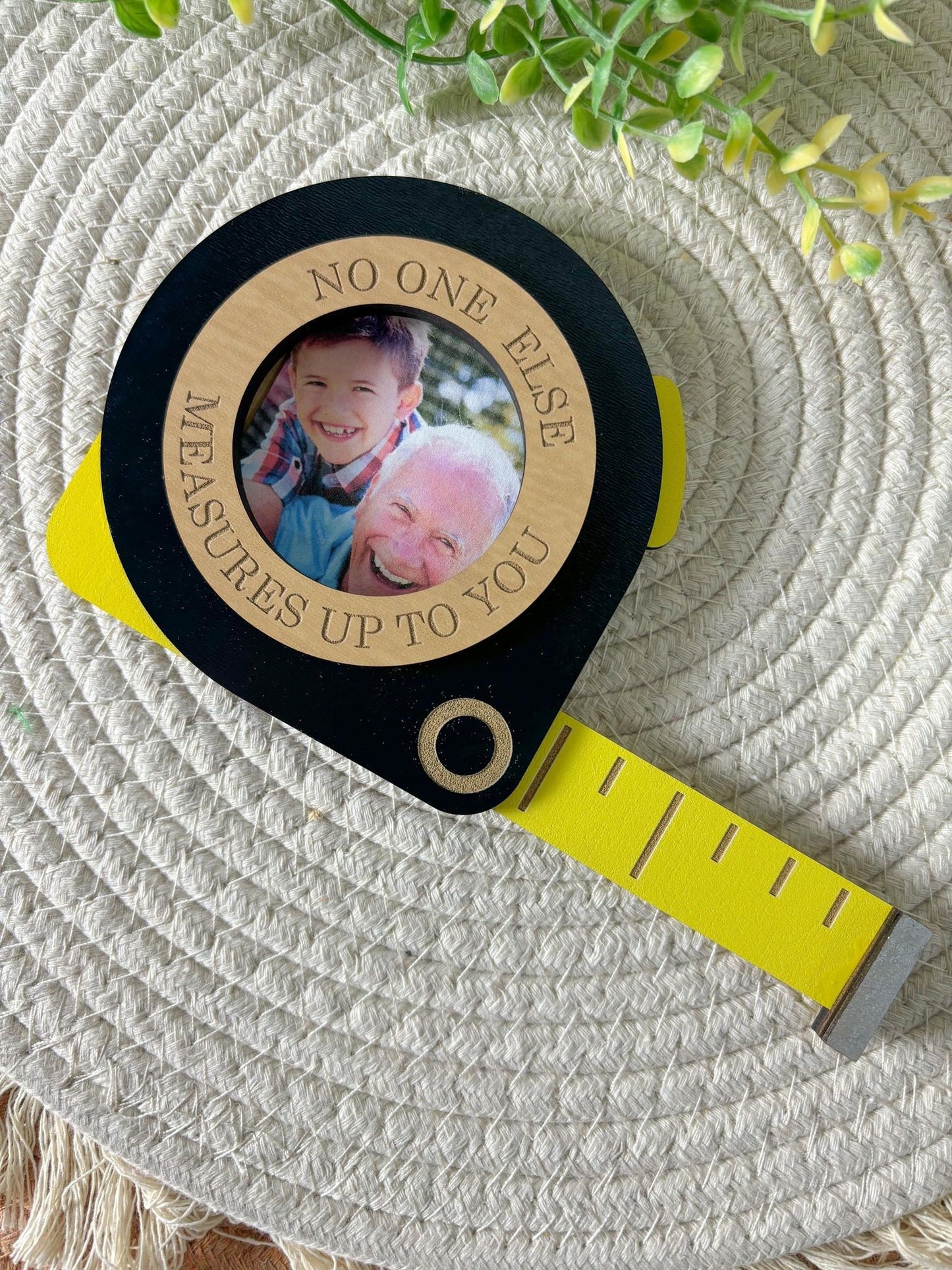 Father's Day Refrigerator Photo Magnet, No One Else Measures Up to You Photo Frame, Gift for Dad, Father's Day Picture Frame