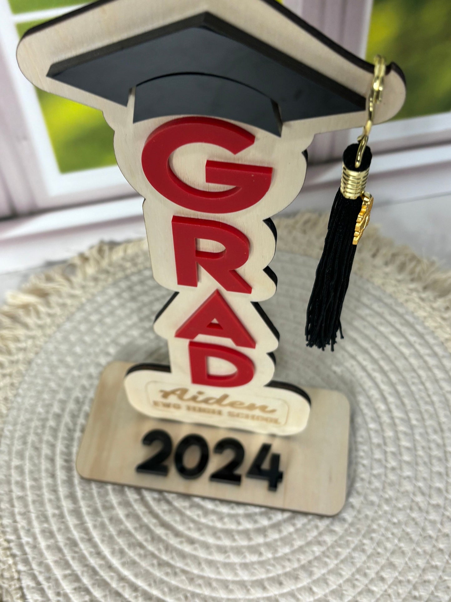 Graduation Tassel Stand, High School Grad Tassel Holder, Class of 2024, Graduation Gift, Graduation Keepsake, Tassel Hanger