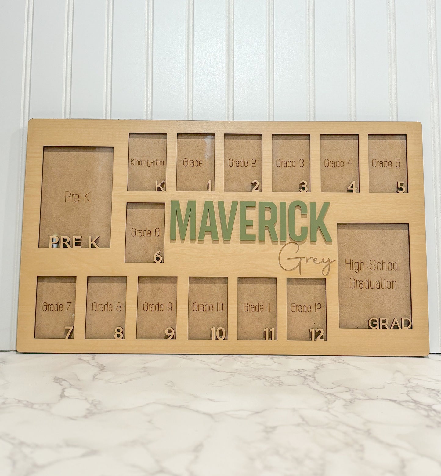Pre K to Graduation School Picture Frame | Kindergarten to Graduation Picture Frame | Milestone Photo Frame | School Years Photo Frame