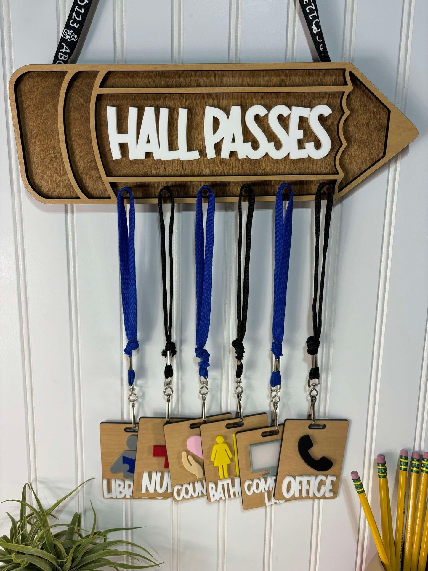 Teacher Hall Pass Hanger, Hall Pass Classroom Hanger, Hall Passes for classroom, Classroom Hall Passes, Hall Pass for Kids, Hall Pass Set