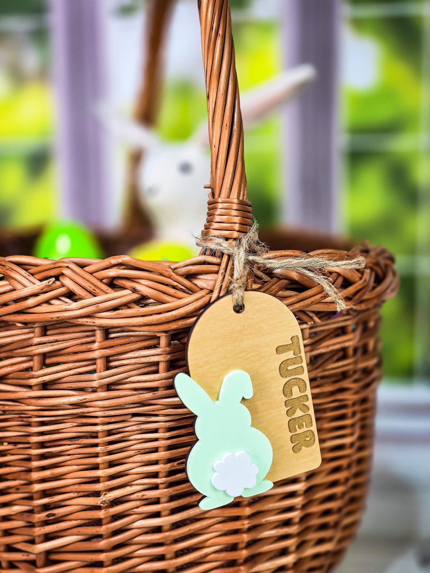 Easter Name Tag for Easter Basket, Name Tag for Basket, Easter Gift Tag, Bunny Name Tag, Spring Tag, Easter Gift Basket Tag for Kids