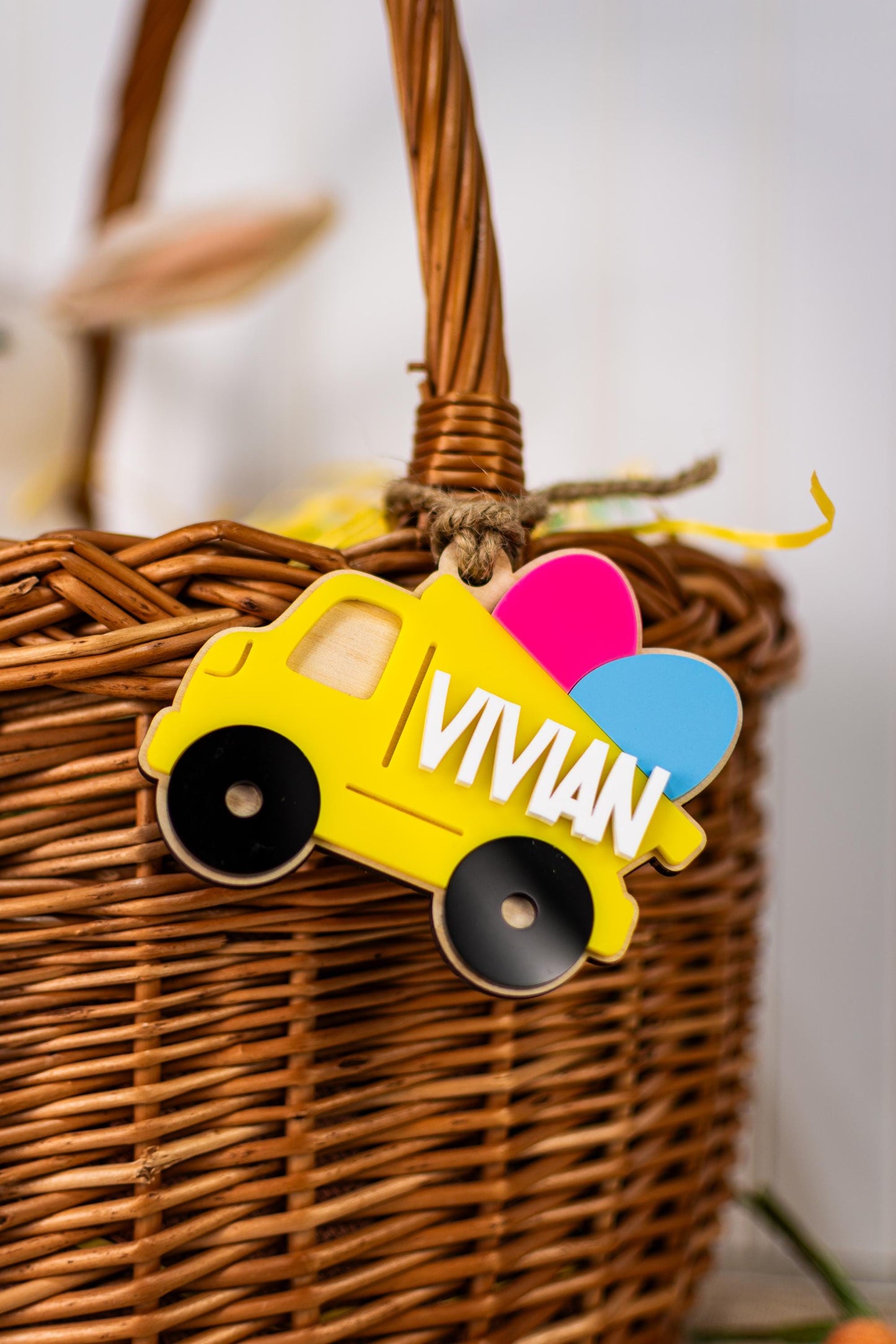 Easter Name Tag for Easter Basket, Truck Easter Tag, Boy Easter Tag, Dump truck Easter Tag, Easter Gift Basket Tag for Kids