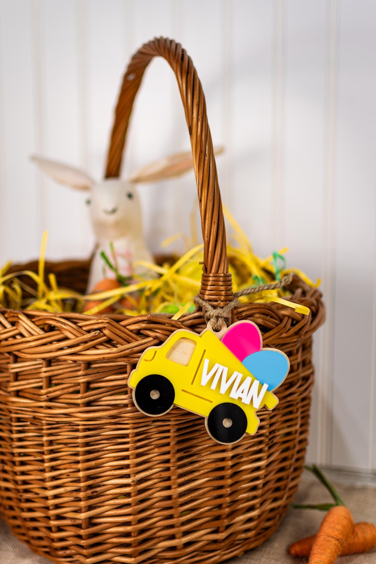 Easter Name Tag for Easter Basket, Truck Easter Tag, Boy Easter Tag, Dump truck Easter Tag, Easter Gift Basket Tag for Kids