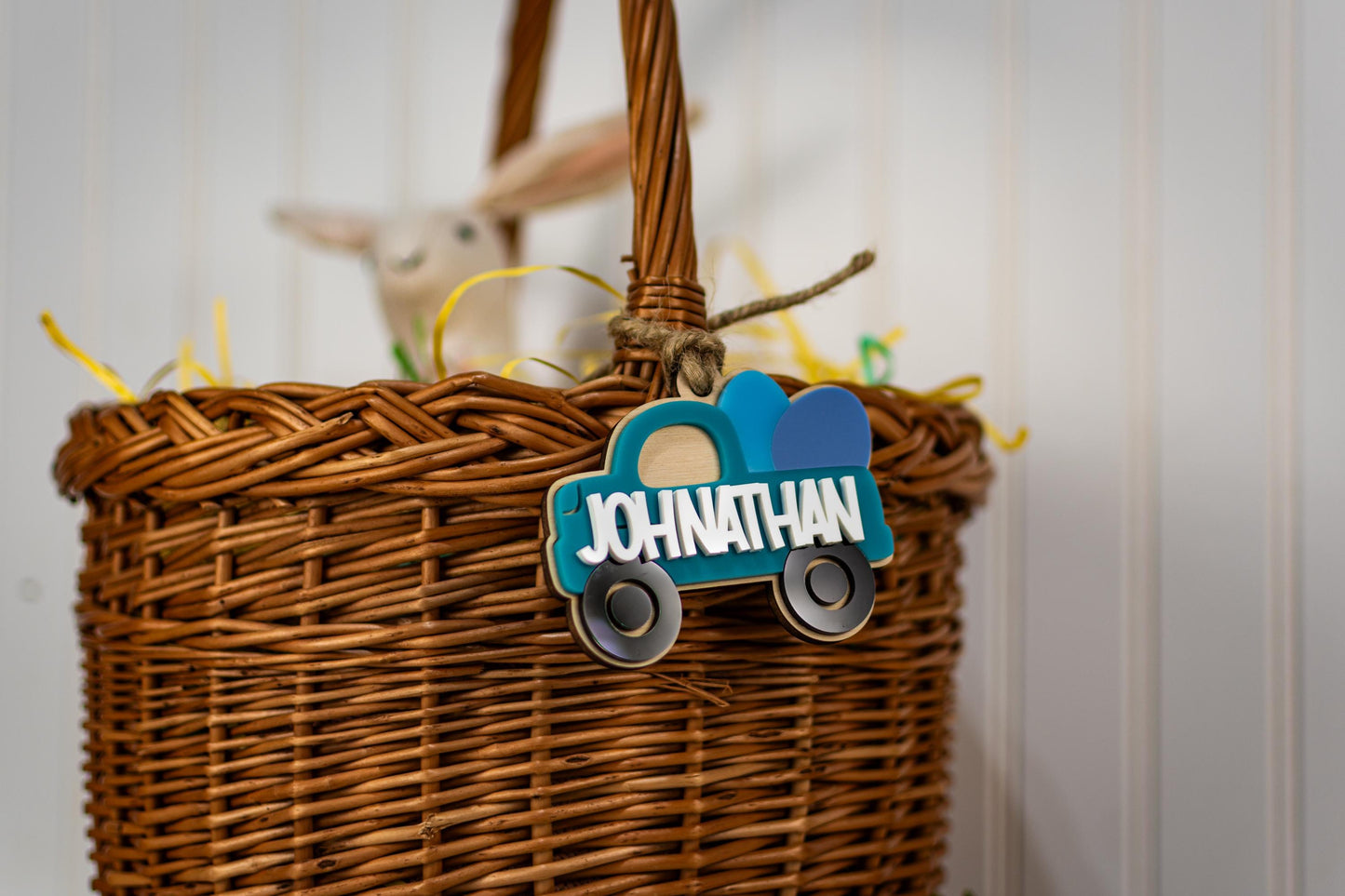 Easter Name Tag for Easter Basket, Truck Easter Tag, Boy Easter Tag, Dump truck Easter Tag, Easter Gift Basket Tag for Kids