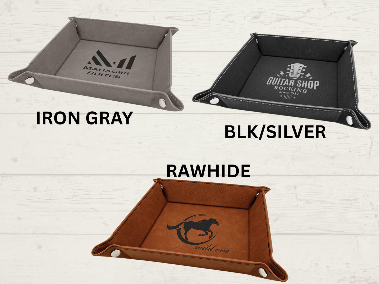 Personalized Leatherette Tray, Nightstand Tray, Empty your pockets daddy message gift, Men's Gift, Father's Day Gift, Gift to Dad from Kids