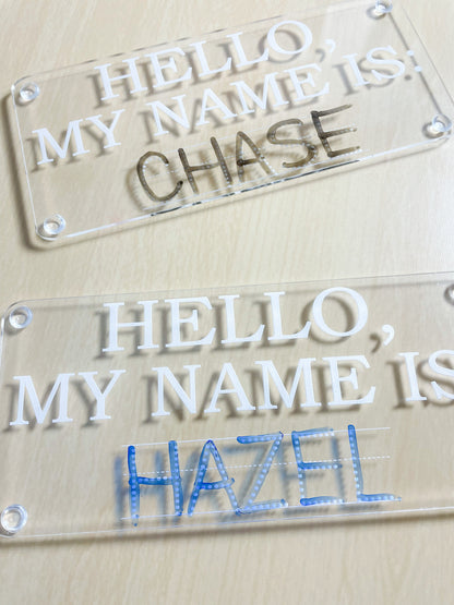 Name Tracing Practice Board, Dry Erase School Tool, Name Learning Board