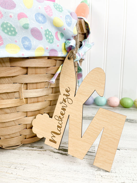 Easter Tag for Easter Basket, Easter Name Tag, Name Tag for Easter, Initial Easter Name Tag, Gift Tag for Easter