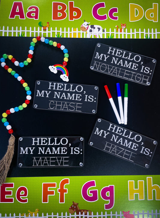 Name Tracing Practice Board, Dry Erase School Tool, Name Learning Board