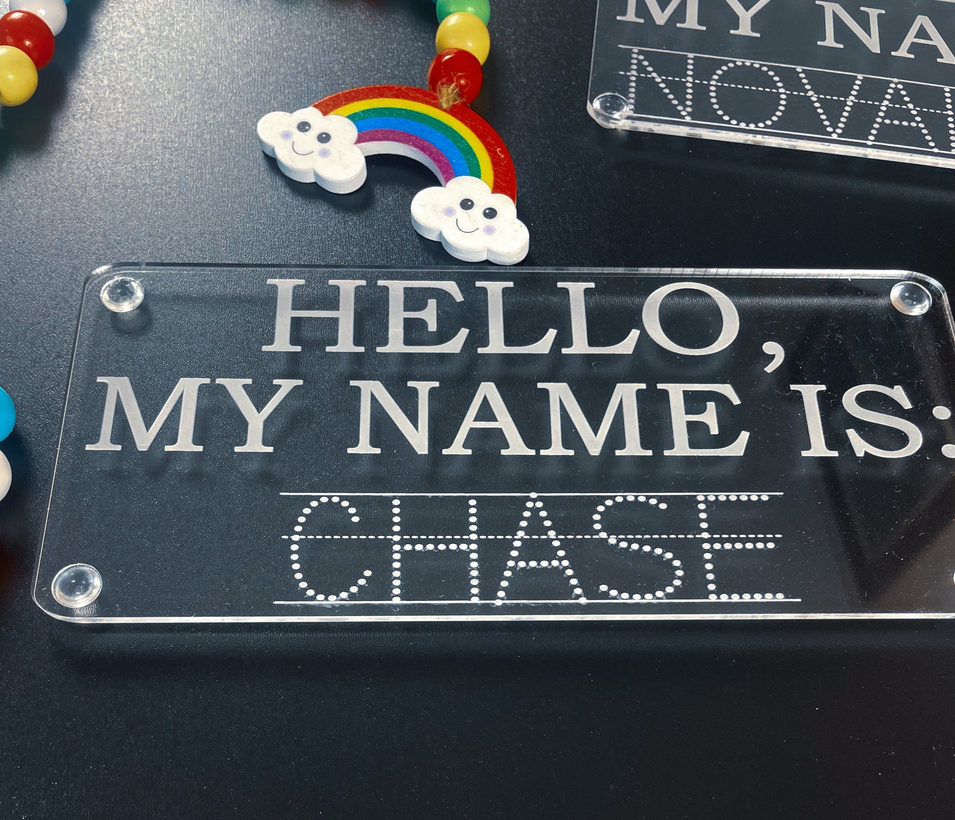 Name Tracing Practice Board, Dry Erase School Tool, Name Learning Board