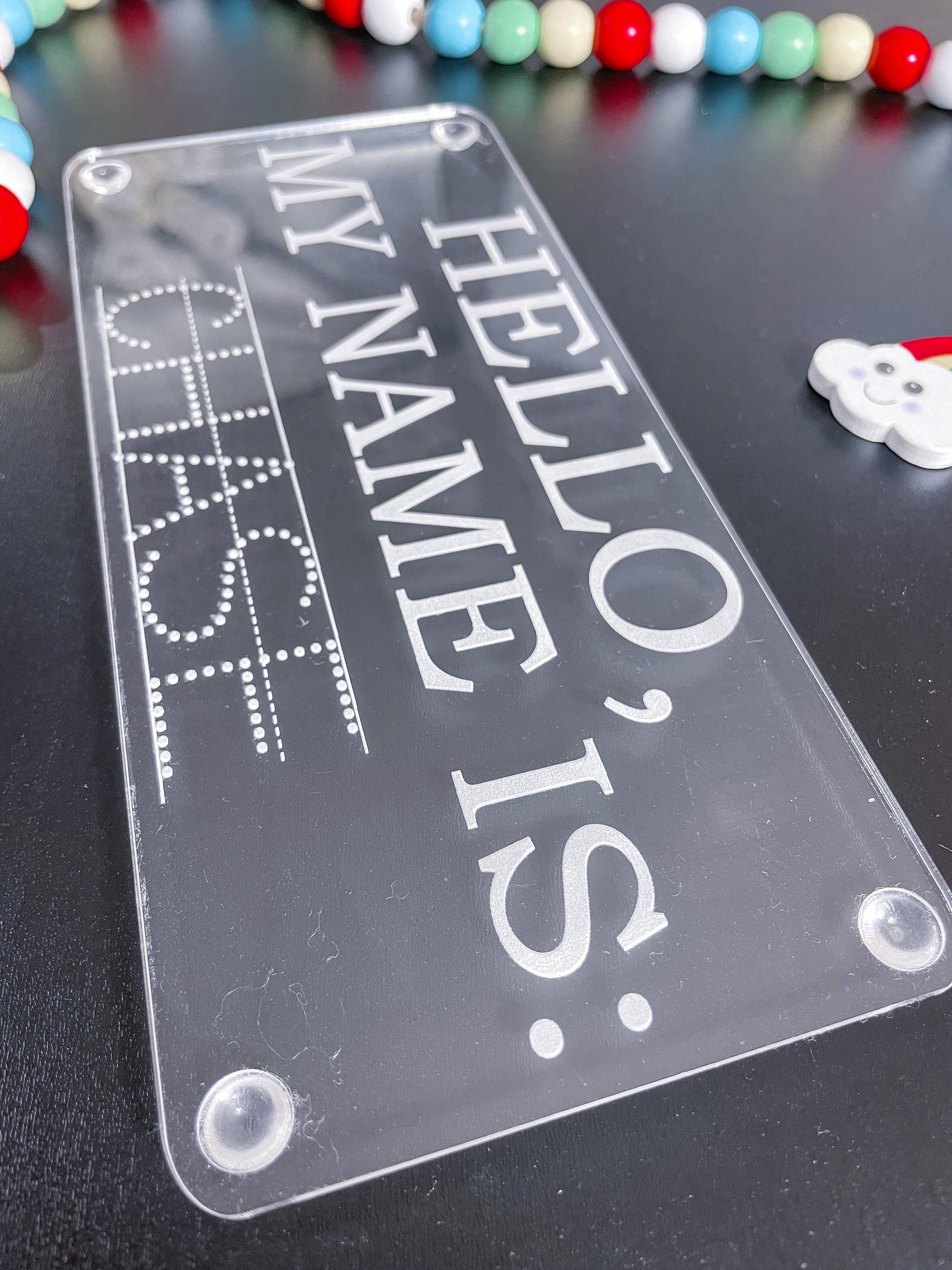 Name Tracing Practice Board, Dry Erase School Tool, Name Learning Board