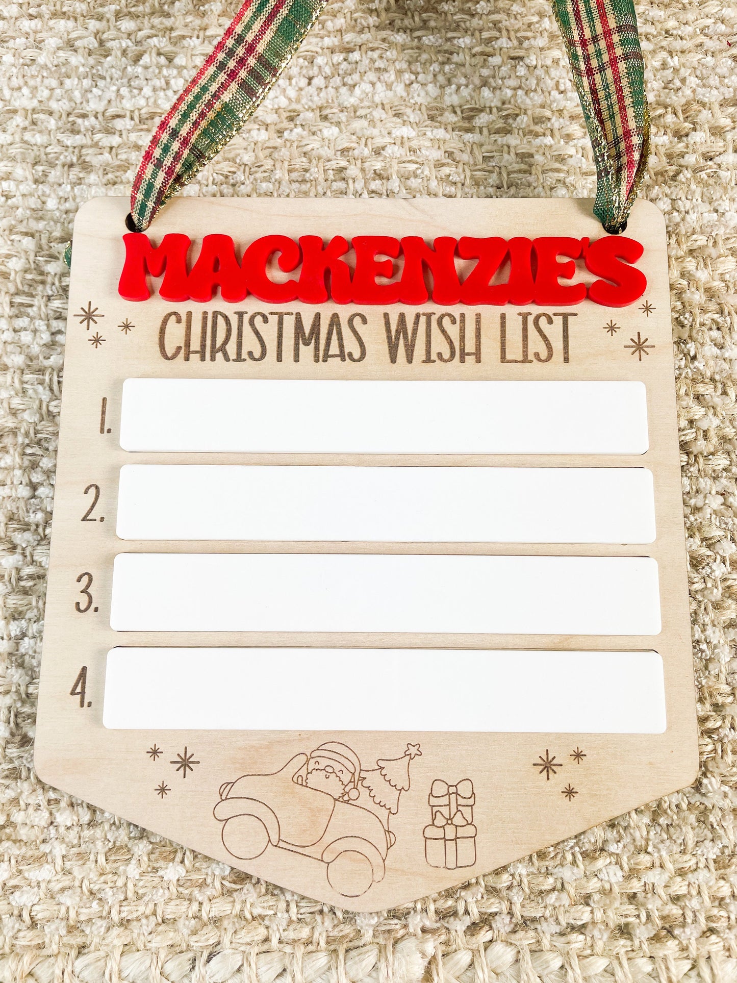 Christmas Wish List Door Hanger, Wish List Sign, Christmas List
