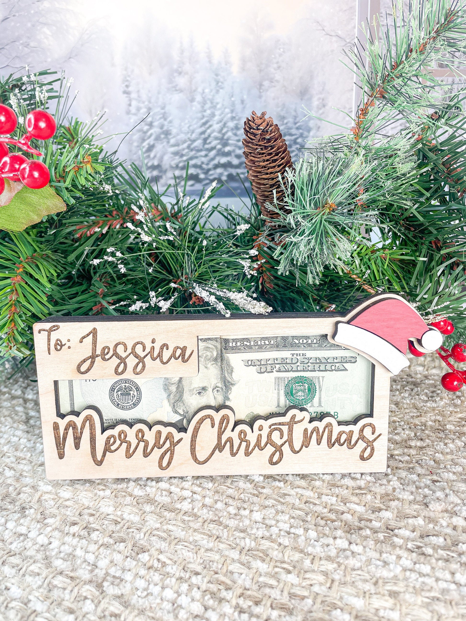 Christmas Money Cash Gift Card Holder