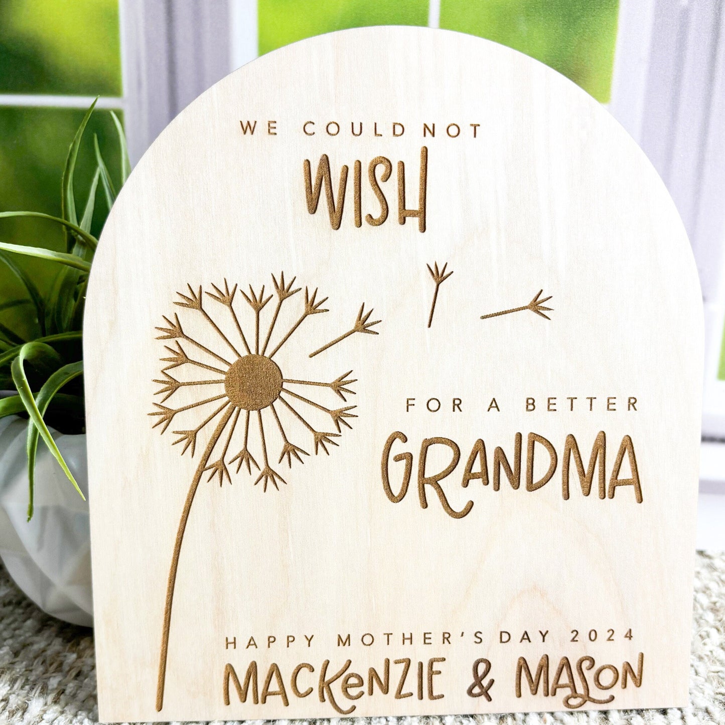 Sign for Mothers Day from kids , Wish Sign for Mothers Day, Mother's Day Gift from kids, fingerprint keepsake, DIY Handprint