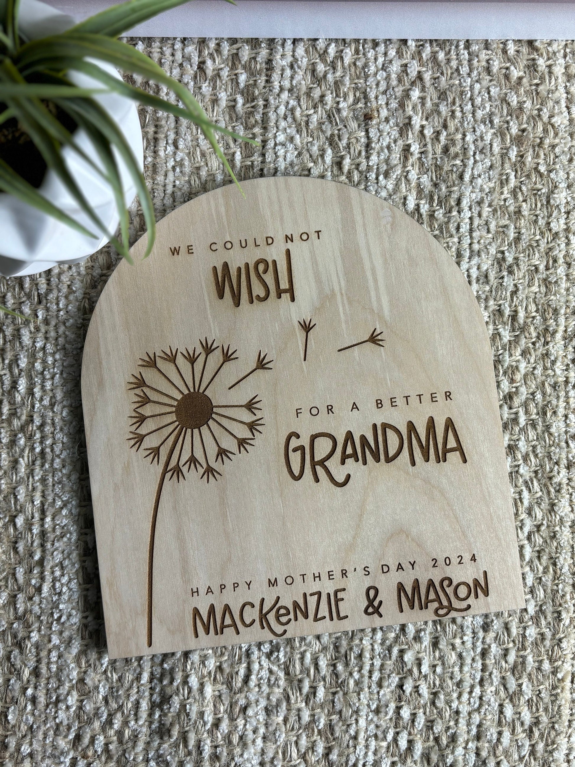 Sign for Mothers Day from kids , Wish Sign for Mothers Day, Mother's Day Gift from kids, fingerprint keepsake, DIY Handprint