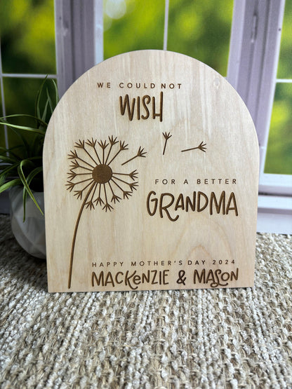 Sign for Mothers Day from kids , Wish Sign for Mothers Day, Mother's Day Gift from kids, fingerprint keepsake, DIY Handprint