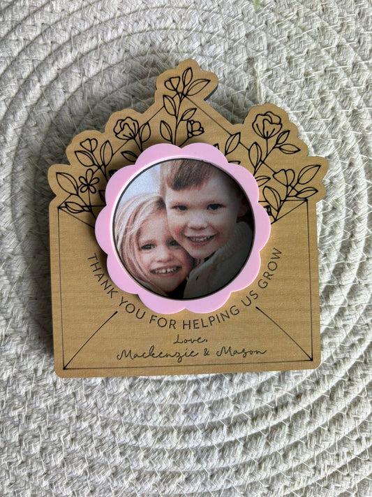 Refrigerator Mother’s Day Photo Magnet, Mother’s Day Gift, Photo Frame, Gift for Mom, Gift for Grandma, Love Letter
