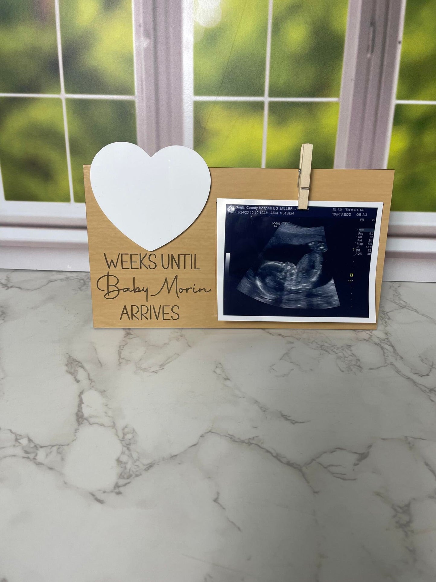 Ultrasound Picture Frame, Baby Countdown, Ultrasound Holder, Ultrasound Holder, Baby shower gift, Pregnancy Countdown, Sonogram Frame
