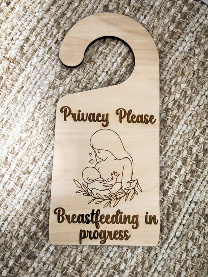 Breastfeeding In Session Door Hanger, Pumping Sign, Nursing Sign, Privacy Door Hanger, Breastfeeding Door Sign, Privacy Please Hanger