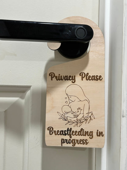 Breastfeeding In Session Door Hanger, Pumping Sign, Nursing Sign, Privacy Door Hanger, Breastfeeding Door Sign, Privacy Please Hanger