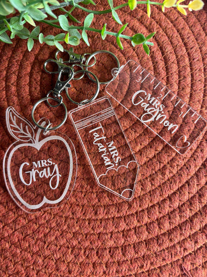 Teacher Appreciation Gift, Teacher Keychain, Teacher Gift from Students, Teacher Assistant Gift, Keychain for Teacher Gift