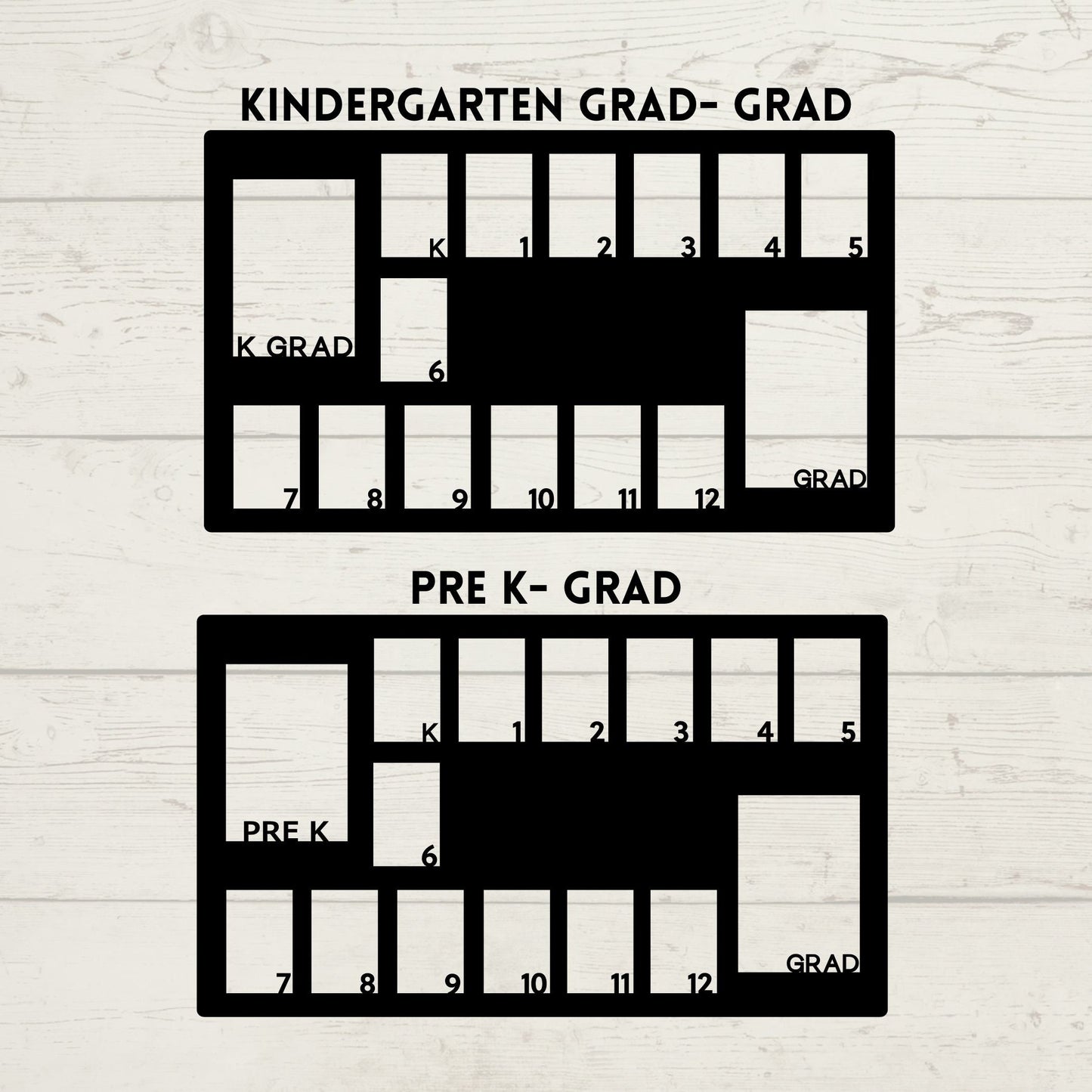 Pre K to Graduation School Picture Frame | Kindergarten to Graduation Picture Frame | Milestone Photo Frame | School Years Photo Frame
