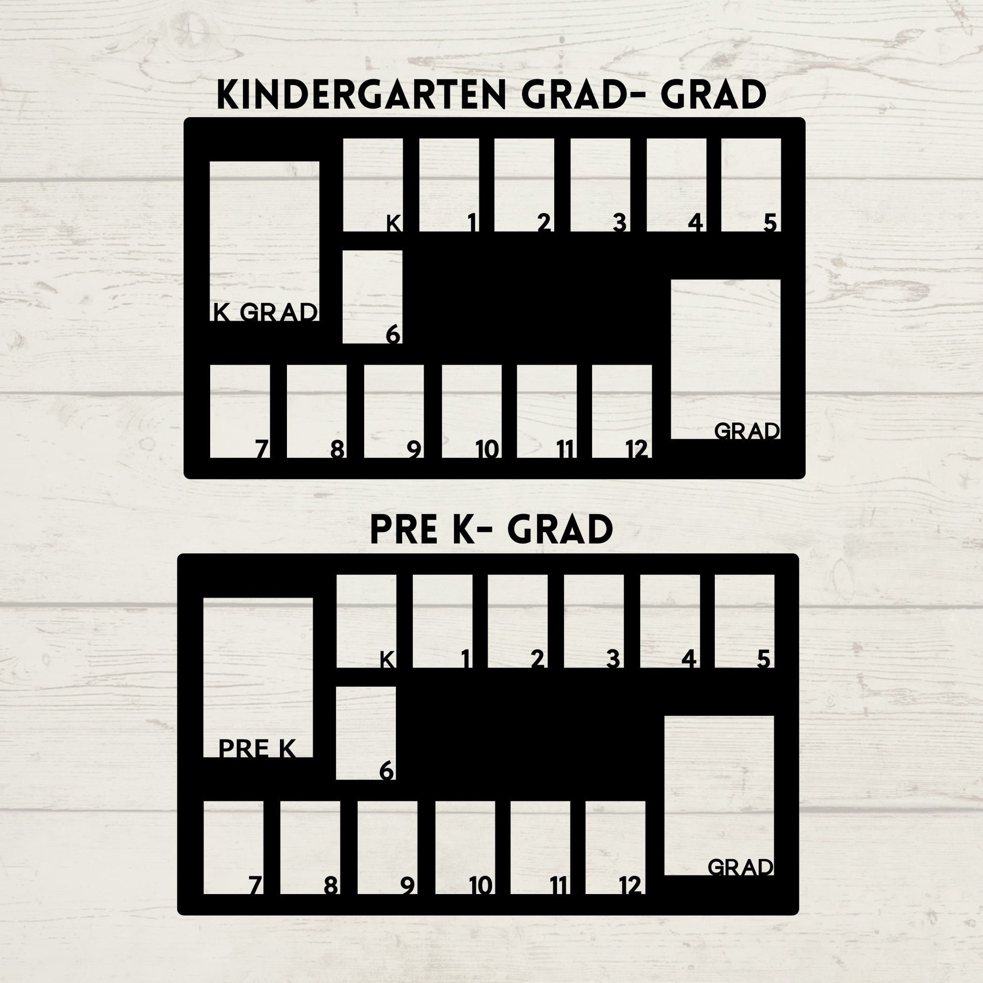 Pre K to Graduation School Picture Frame | Kindergarten to Graduation Picture Frame | Milestone Photo Frame | School Years Photo Frame