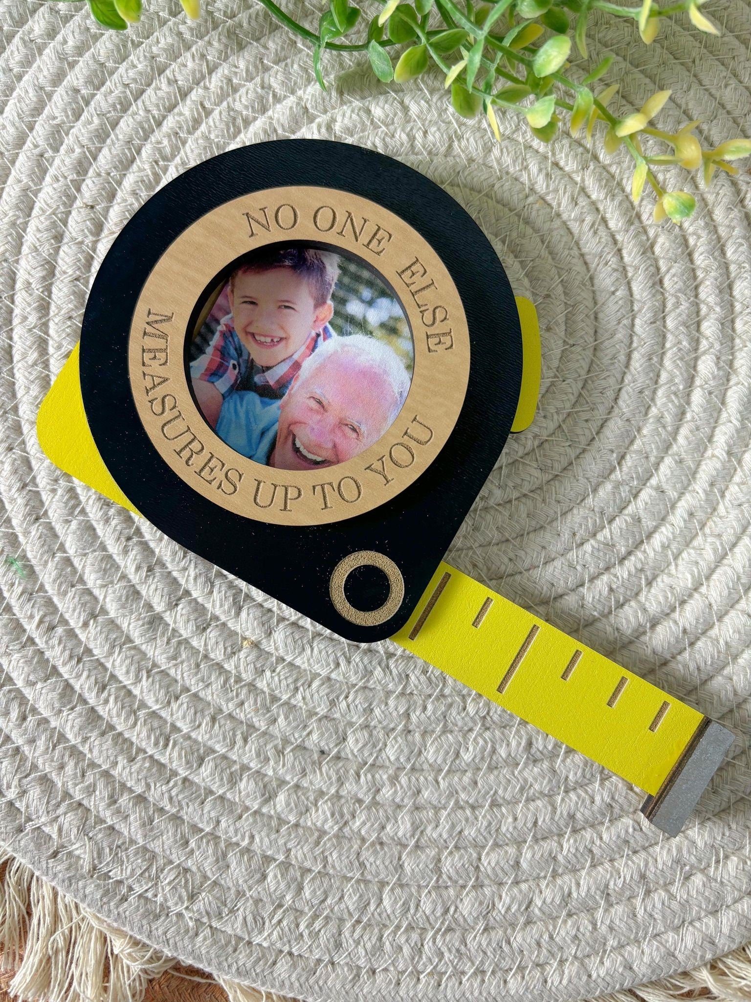 Father's Day Refrigerator Photo Magnet, No One Else Measures Up to You Photo Frame, Gift for Dad, Father's Day Picture Frame