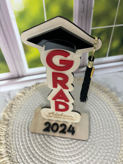Graduation Tassel Stand, High School Grad Tassel Holder, Class of 2024, Graduation Gift, Graduation Keepsake, Tassel Hanger