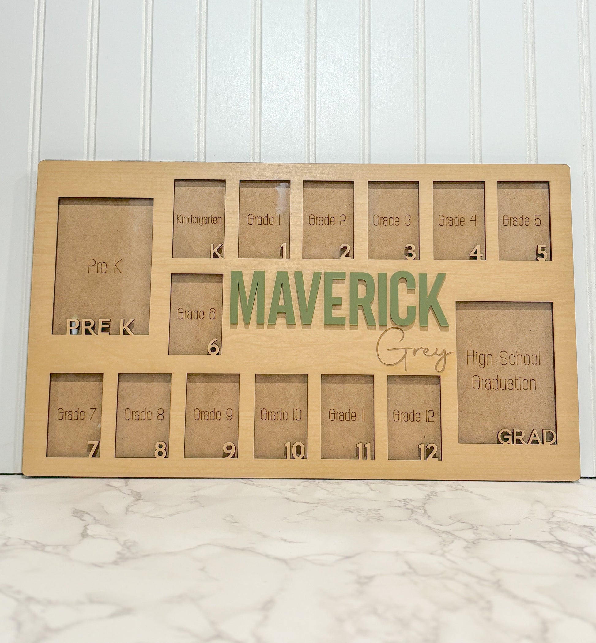 Pre K to Graduation School Picture Frame | Kindergarten to Graduation Picture Frame | Milestone Photo Frame | School Years Photo Frame