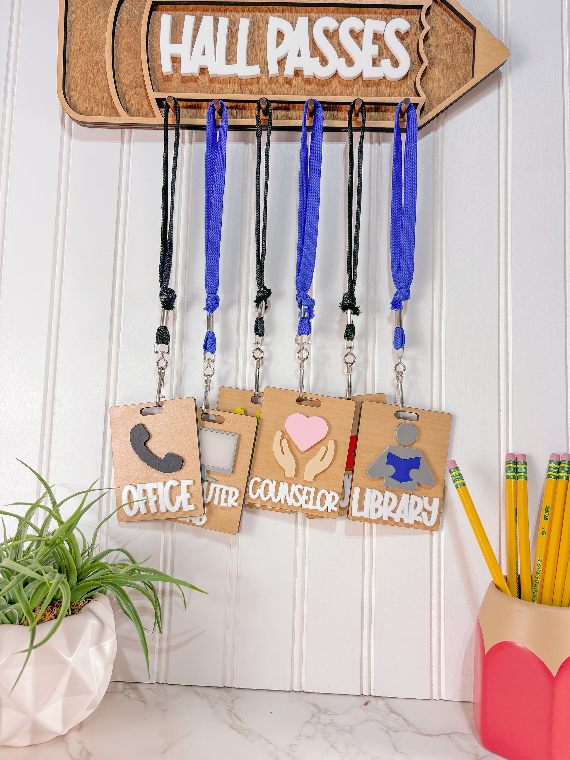 Teacher Hall Pass Hanger, Hall Pass Classroom Hanger, Hall Passes for classroom, Classroom Hall Passes, Hall Pass for Kids, Hall Pass Set