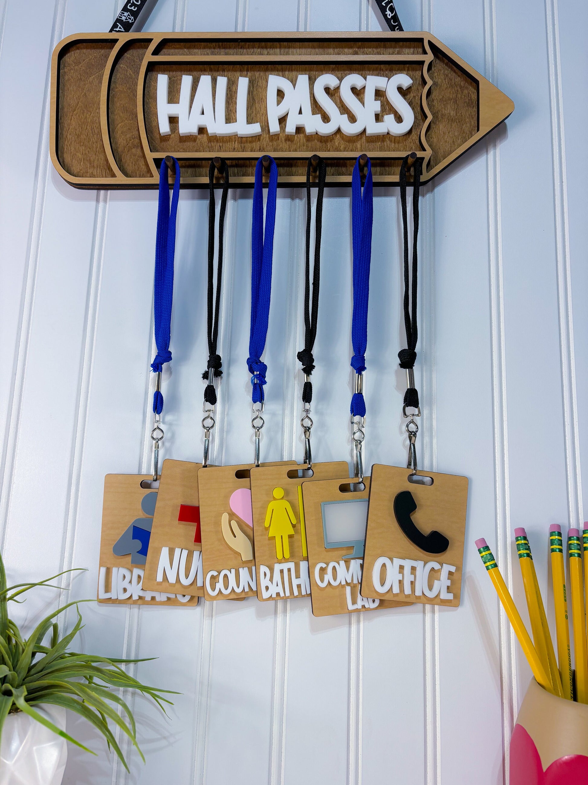 Teacher Hall Pass Hanger, Hall Pass Classroom Hanger, Hall Passes for classroom, Classroom Hall Passes, Hall Pass for Kids, Hall Pass Set