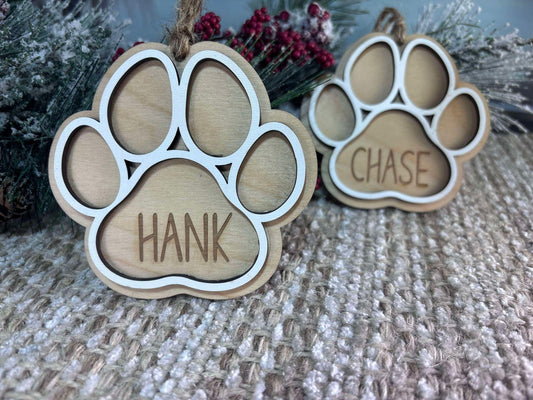 Dog Bone Ornament, Pet Ornament, Christmas Ornament for Pet, Dog Ornament, Family Pet Ornament, Dog Stocking Tag, Christmas Ornament