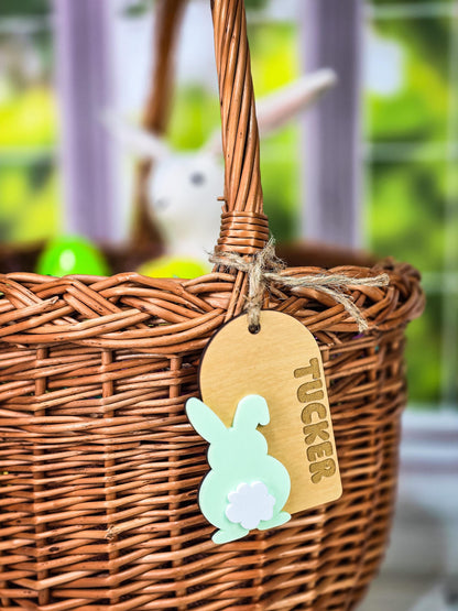Easter Name Tag for Easter Basket, Name Tag for Basket, Easter Gift Tag, Bunny Name Tag, Spring Tag, Easter Gift Basket Tag for Kids