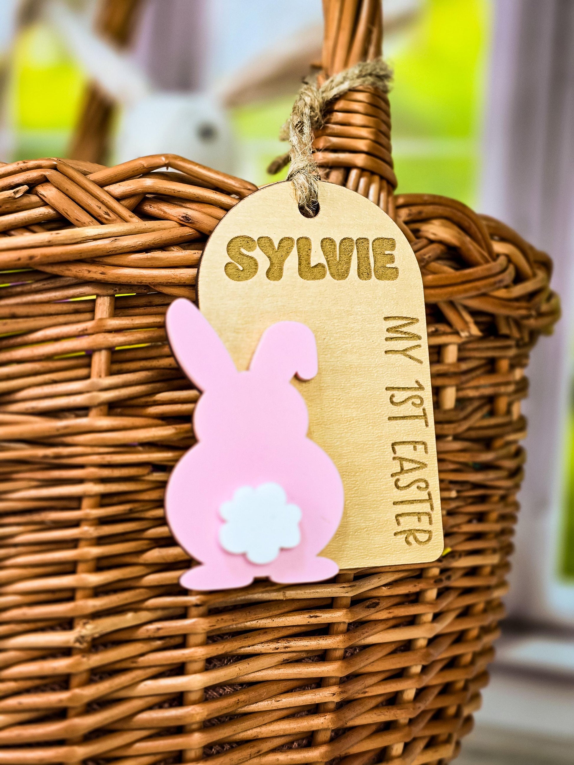 Easter Name Tag for Easter Basket, Name Tag for Basket, Easter Gift Tag, Bunny Name Tag, Spring Tag, Easter Gift Basket Tag for Kids