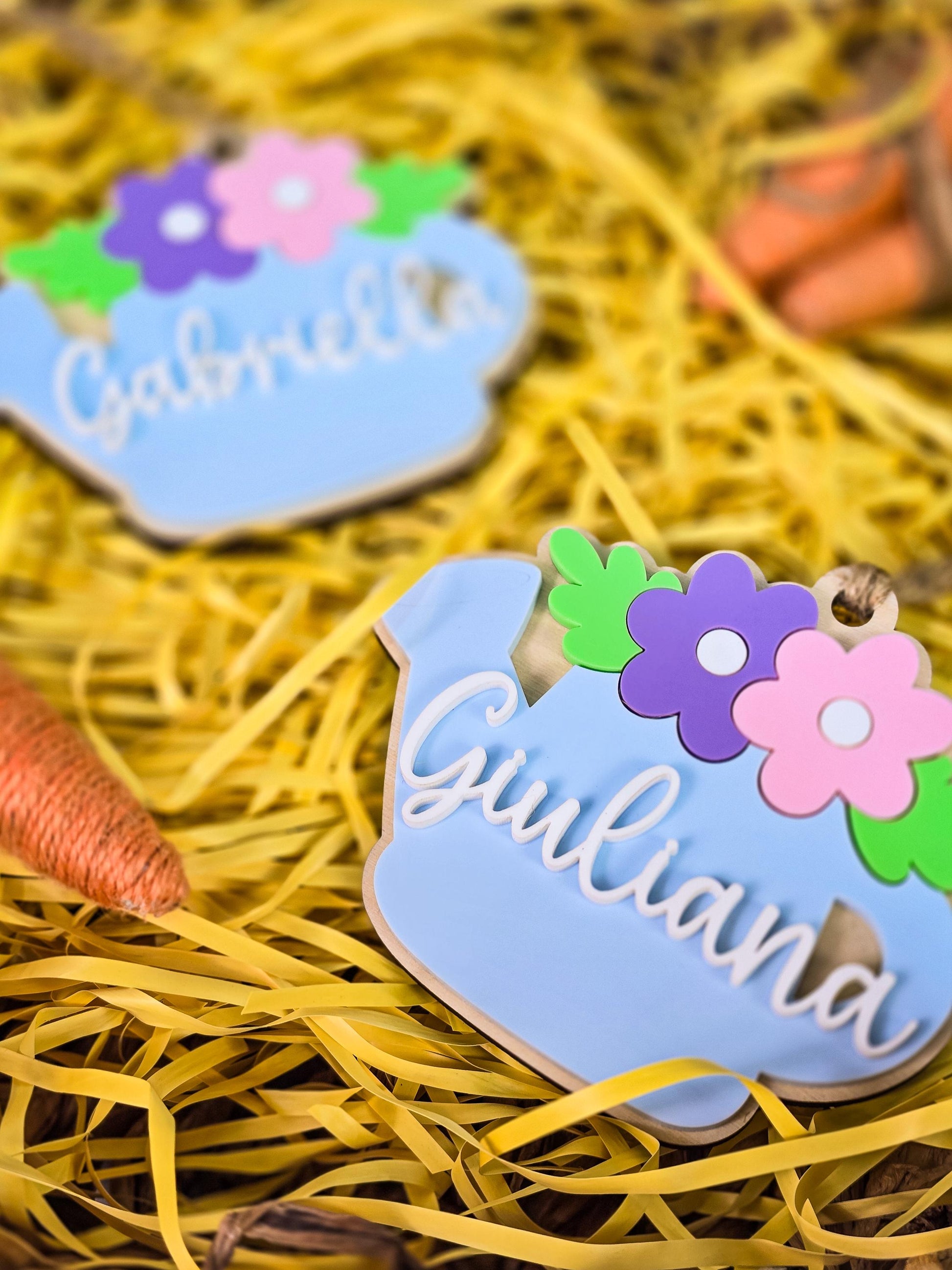 Easter Name Tag for Easter Basket, Name Tag for Basket, Easter Gift Tag, Watering Can Tag, Spring Tag, Easter Gift Basket Tag for Kids