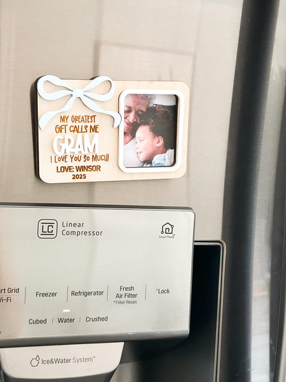 Mother’s Day Photo Magnet, Mother’s Day Gift, Picture Frame for Mom, Gift for Mom, Gift for Grandma, Magnet Picture Frame, Kids Photo Holder