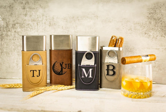 Men's Cigar Case, Cigar Holder, Father's Day Gift for Dad, Groomsmen Gift, Gift for Groom, Gift for Father of the Bride, Cigar Lover Gift