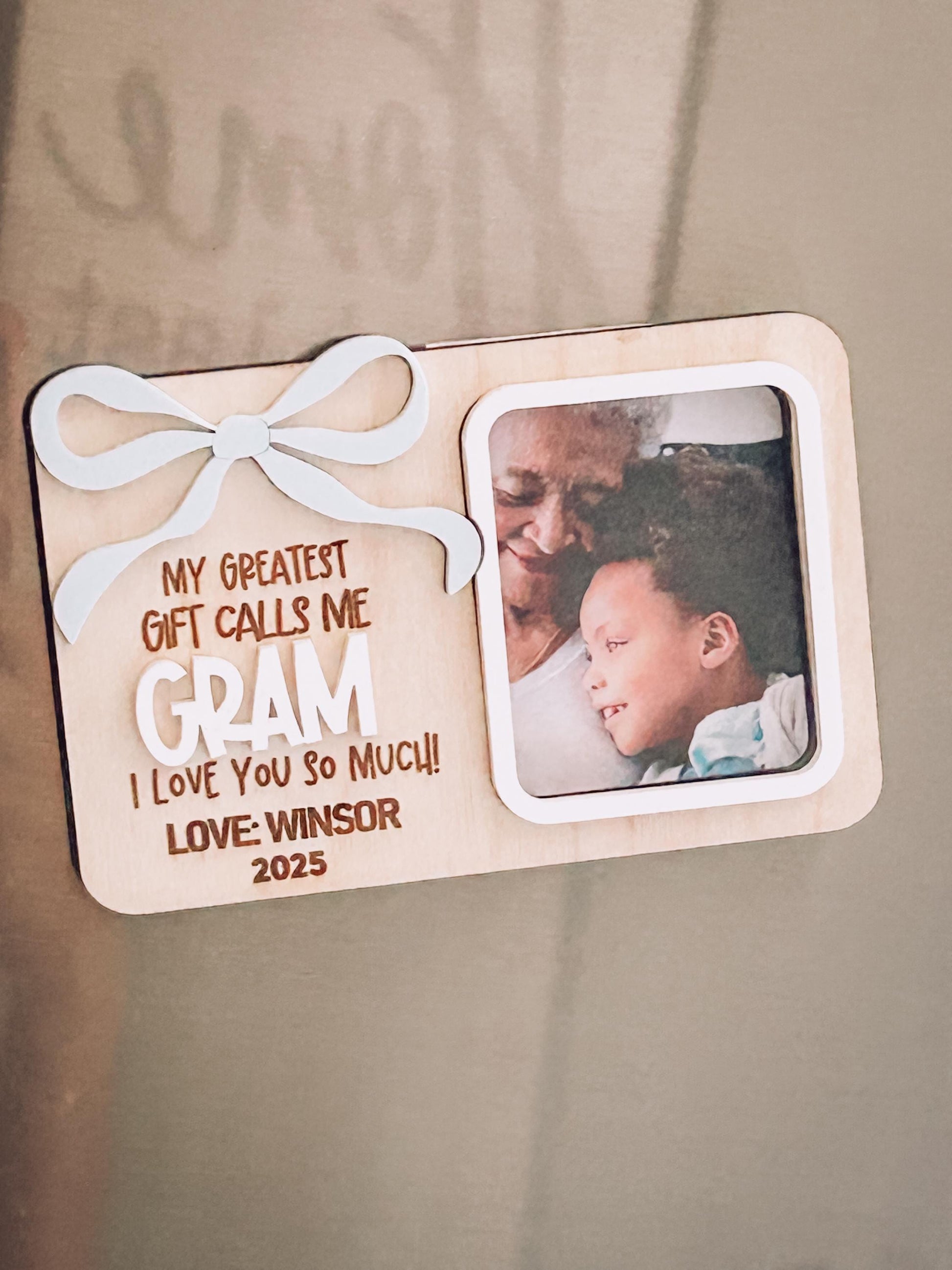 Mother’s Day Photo Magnet, Mother’s Day Gift, Picture Frame for Mom, Gift for Mom, Gift for Grandma, Magnet Picture Frame, Kids Photo Holder