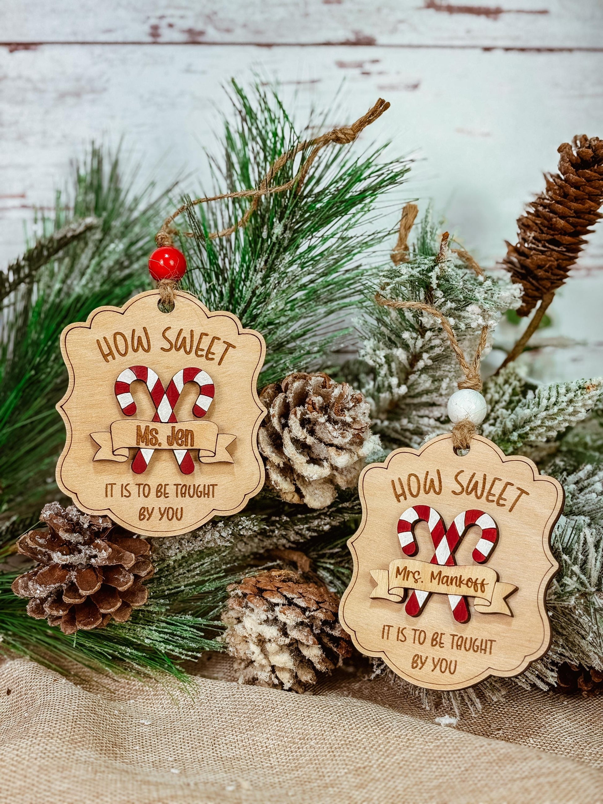 Teacher Ornament, Christmas Gift for Teacher, Classroom Holiday Gift, Teachers Personalized Ornament, Teacher AID ornament, School Ornament