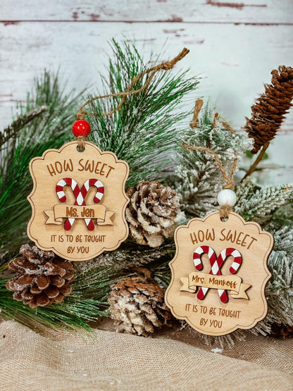 Teacher Ornament, Christmas Gift for Teacher, Classroom Holiday Gift, Teachers Personalized Ornament, Teacher AID ornament, School Ornament