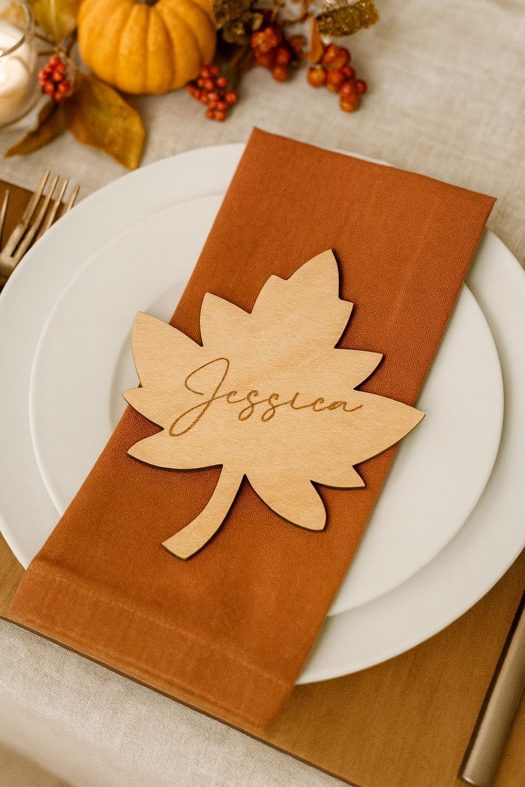 Thanksgiving Name Tags for Table Setting, Place Cards for Thanksgiving Dinner, Fall Harvest Party, Family Gathering Table Decor, Name Tags